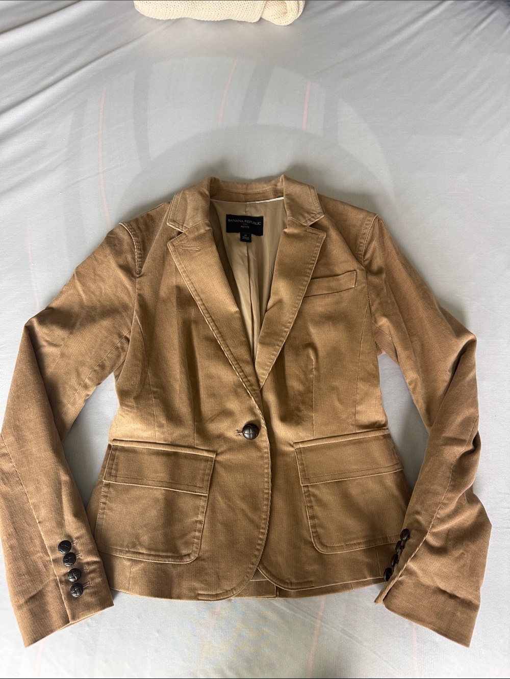 Banana Republic Women's Tan Tailored Single-Button Blazer